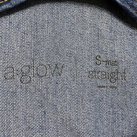 A:Glow Denim Maternity Short Overalls Distressed Adjustable Waist Size Small - Picture 3 of 8